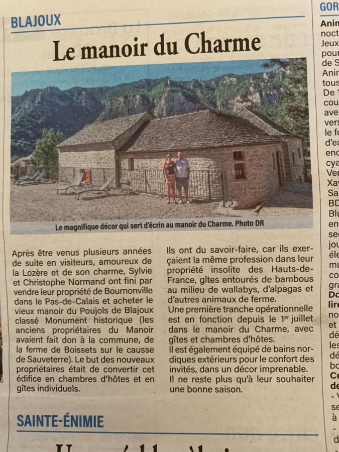 Quezac  La Voutee 5 Epis Avec Bain Finlandais Prive Au Manoir Du Charme Gorges Du Tarn Bed & Breakfast エクステリア 写真